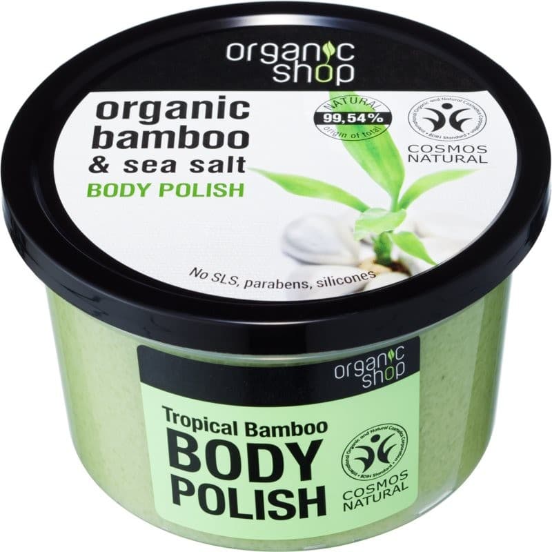 Scrub pentru corp Organic Shop Bamboo and Sea Salt Body Polish