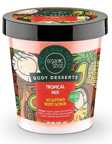 Scrub pentru corp Organic Shop Tropical Mix Sculpting