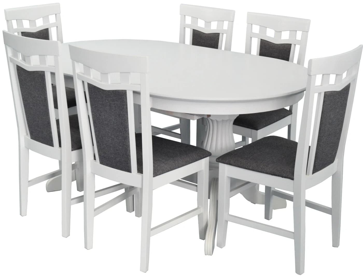 Set de masa cu scaune Evelin HV 33 V + Deppa R White/Grey (6 scaune)