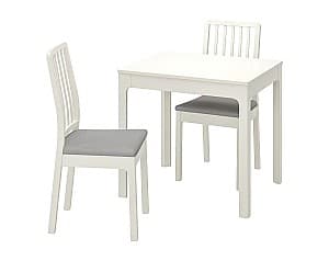 Set de masa cu scaune IKEA Ekedalen/Ekedalen  white/Orrsta gray