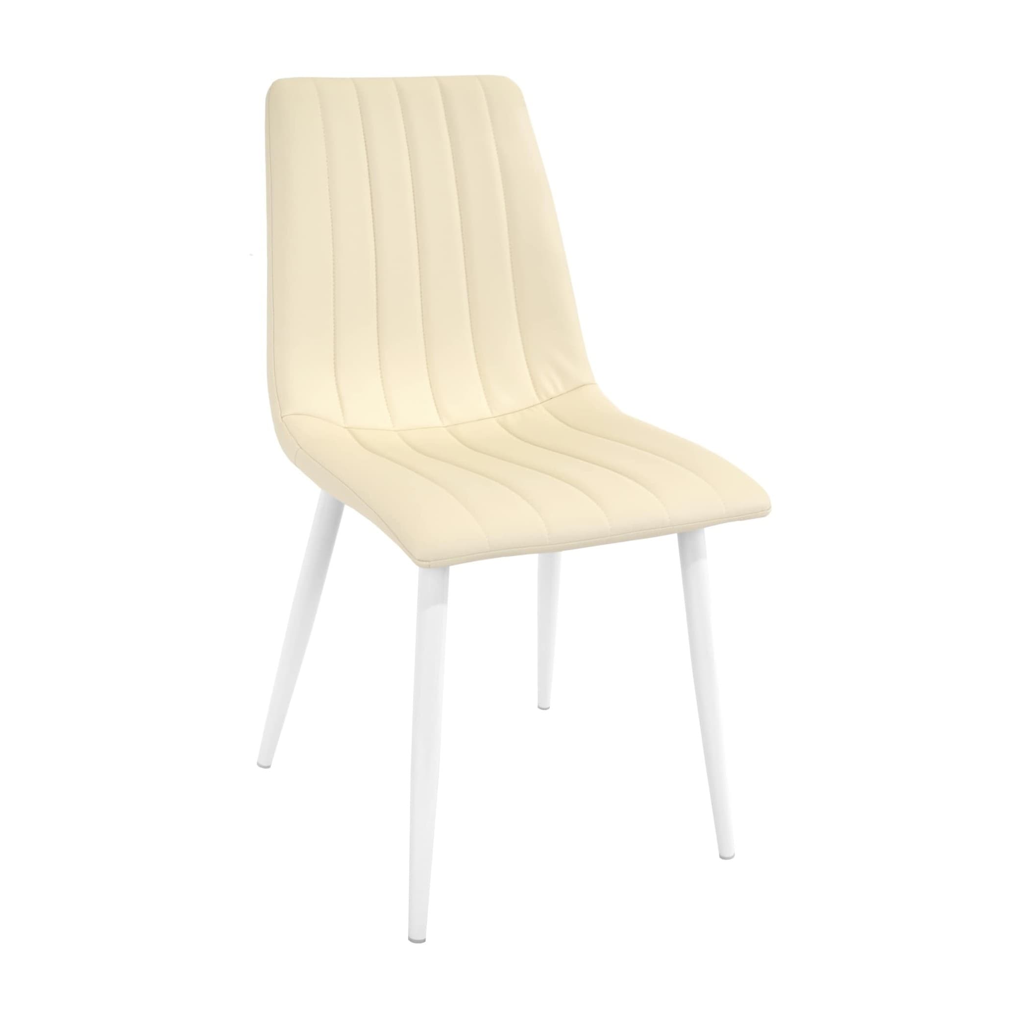 Scaun DP DC-90P-White PU+White leg