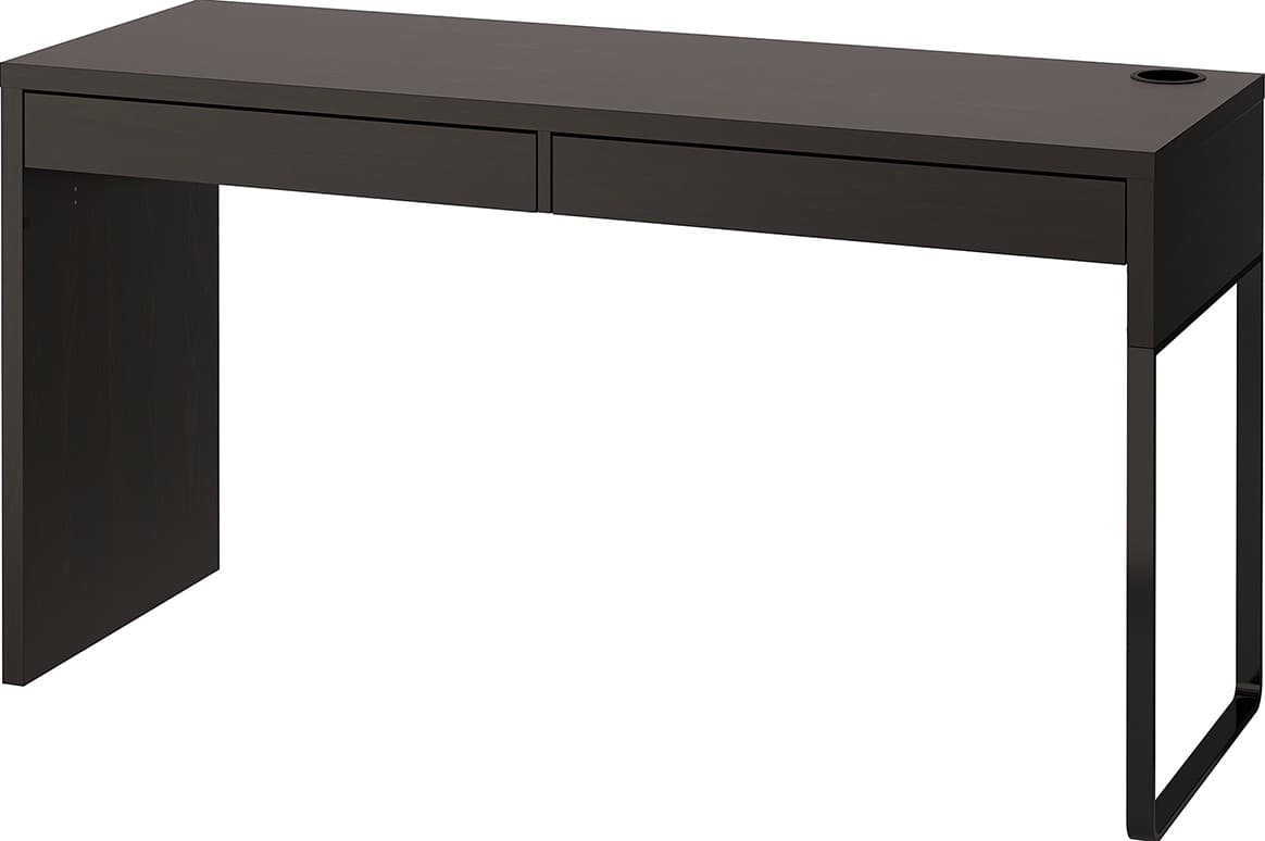 Офисный стол IKEA Mick black brown 142x50 см