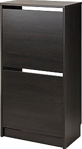 Обувница IKEA Bissa 2 отделения 49x28x93 (Черно-коричневый)