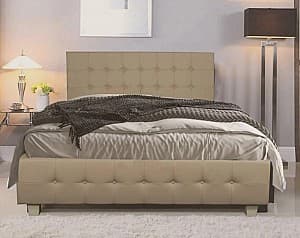 Кровать Alcantara Amelia 140x200 Leather Cappuccino