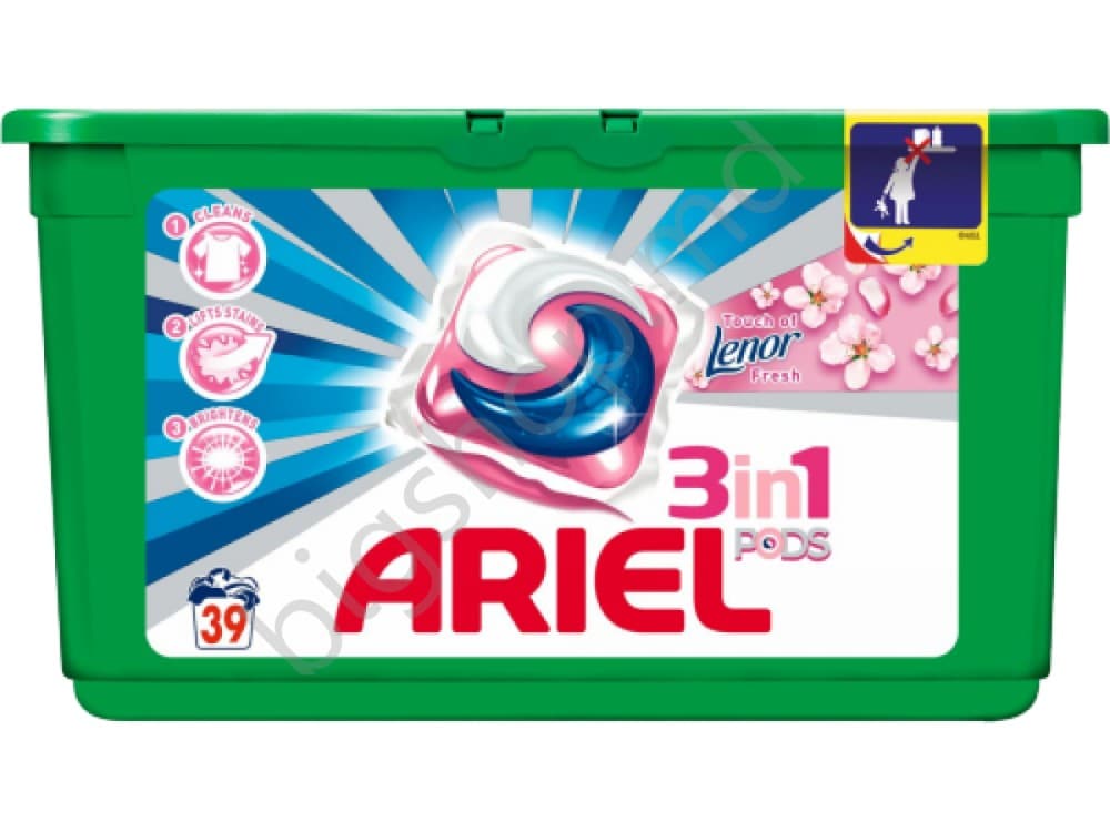 Средство для стирки Ariel 3 in 1 Pods Touch Of Lenor 39 capsule