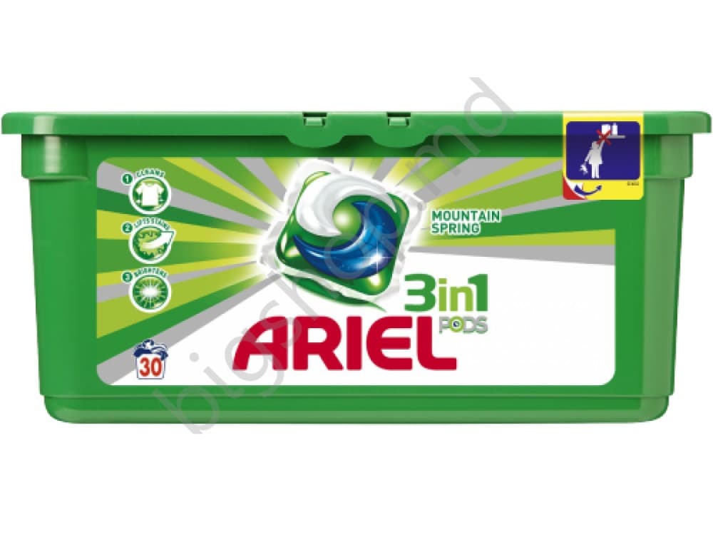 Detergent Ariel 3 in 1 Pods Mountain Spring 30 capsule