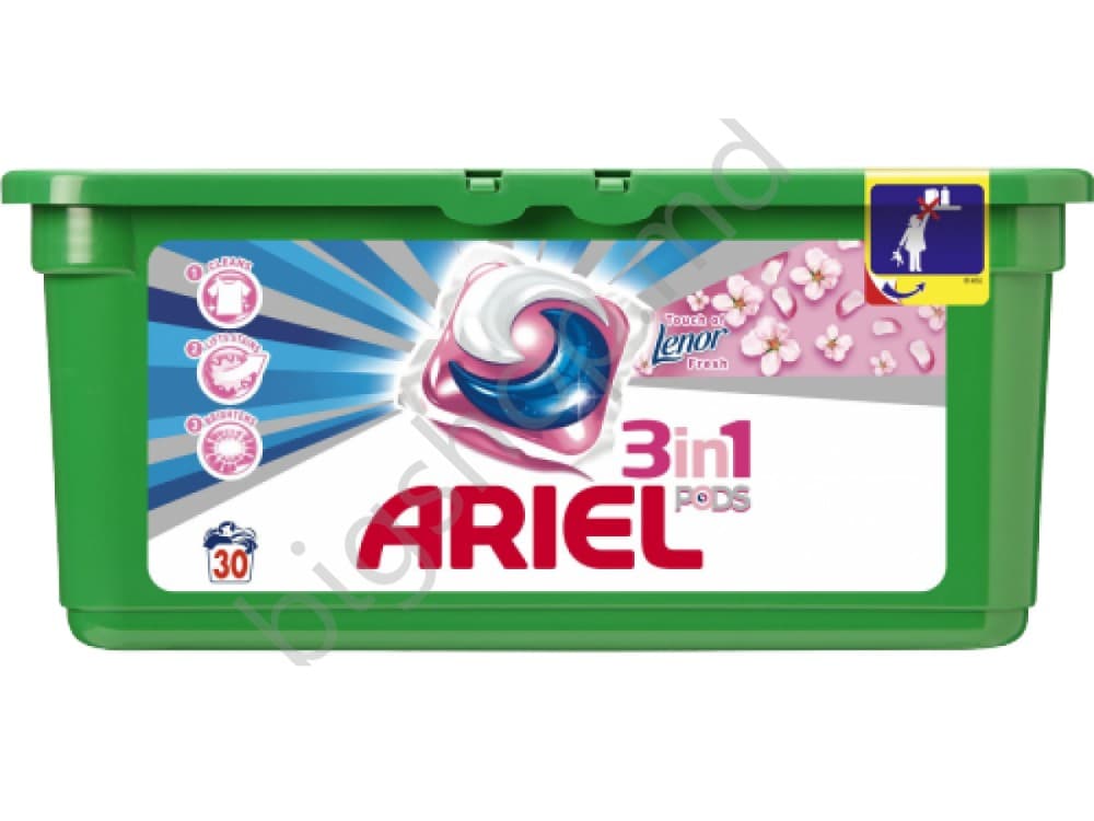 Detergent Ariel 3 in 1 Pods Touch Of Lenor 30 capsule