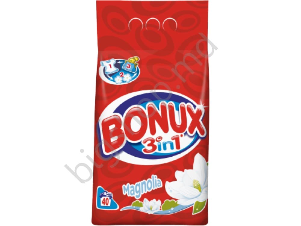 Detergent Bonux   3 in 1 Magnolia Color 4 kg