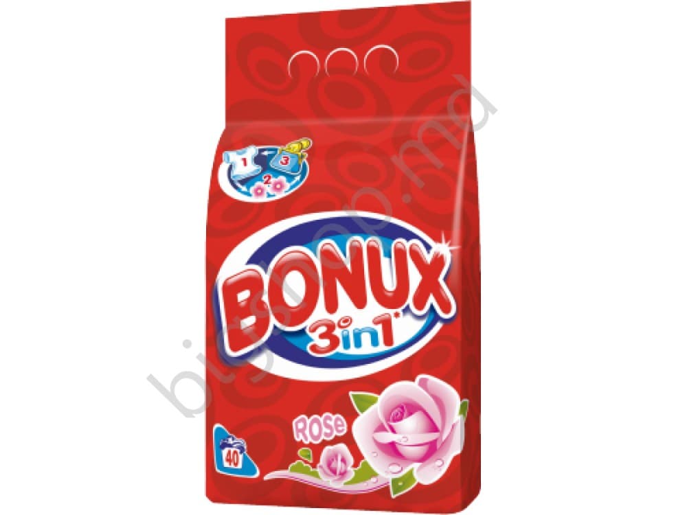 Detergent Bonux  3 in 1 Rose  4 kg