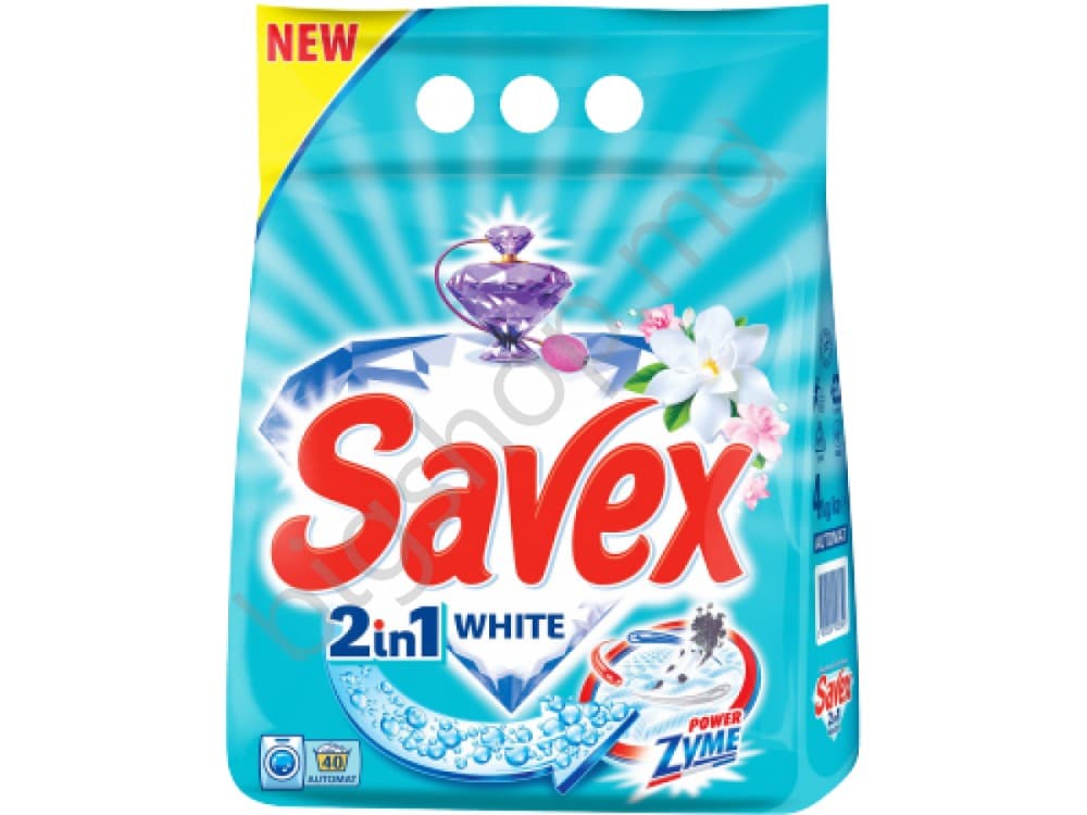 Средство для стирки Savex Powerzyme 2 in 1 White 4 kg