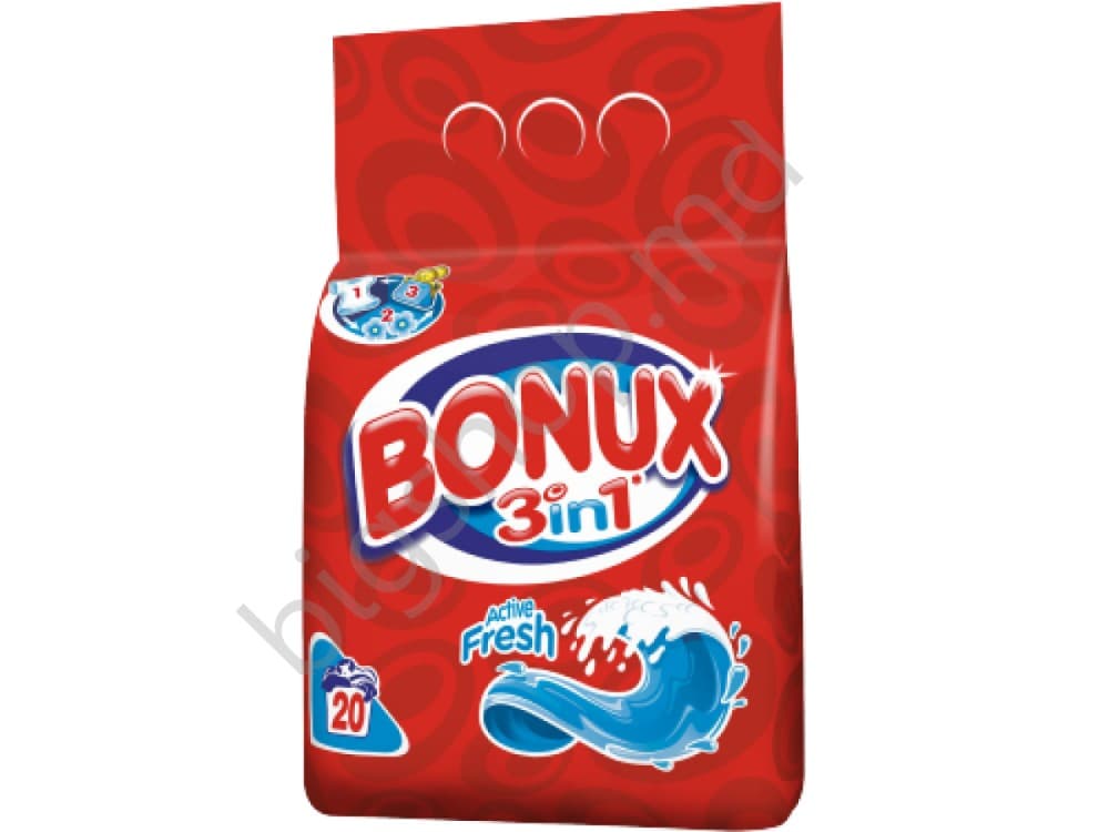 Detergent Bonux  3 in 1 Active Fresh 2 kg