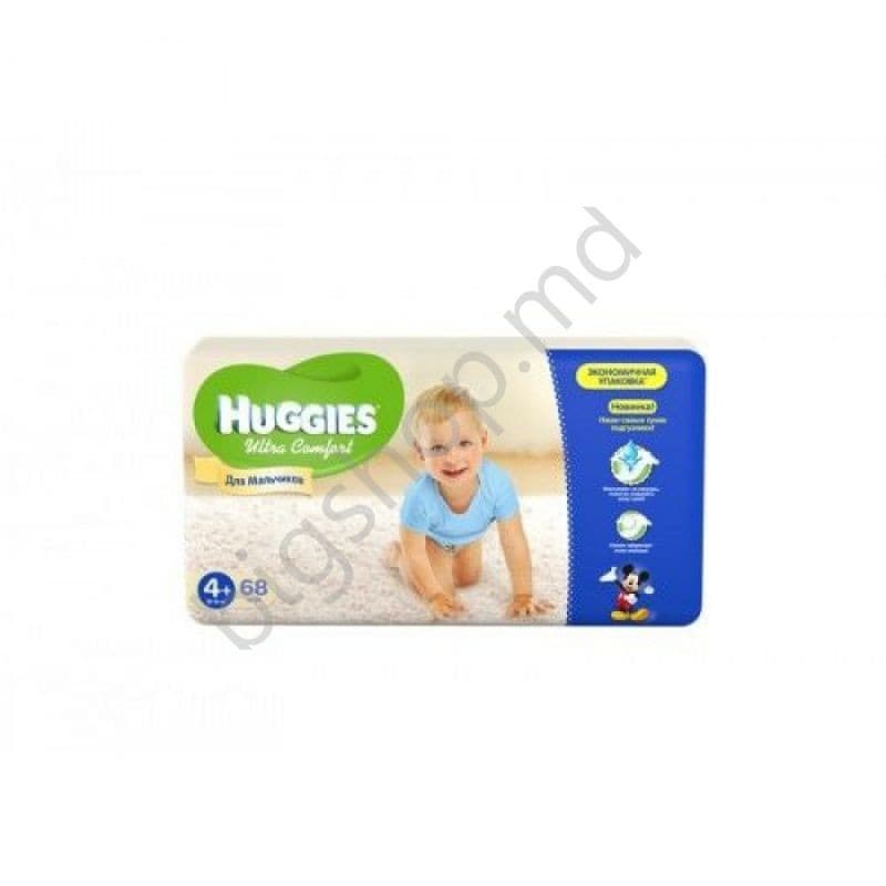 Подгузники Huggies Ultra Comfort Giga Boy 4+ (10-16 kg.) 68 buc.