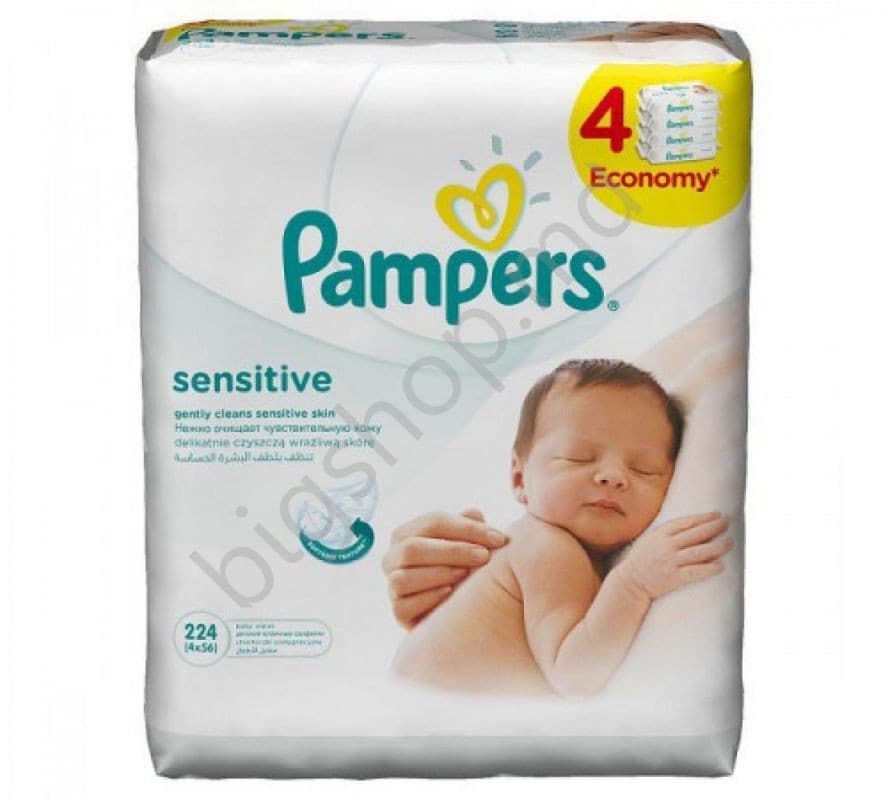 Servetele umede Pampers  Şerveţele umede Sensitive (224 buc.)