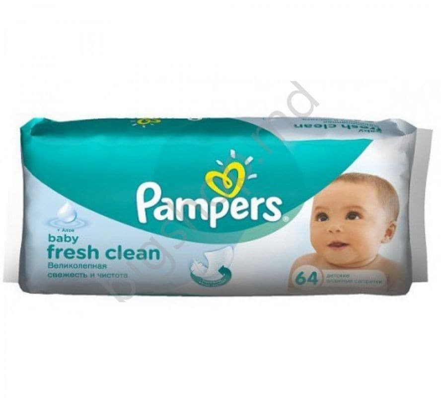 Servetele umede Pampers  Servetele umede Fresh Clean + Aloe (64 buc.)