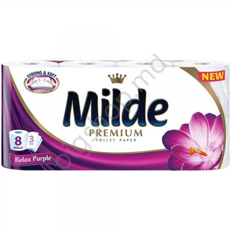  MILDE hirtie WC 8buc. RELAX PURPLE