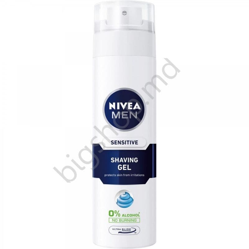 Solutie pentru ras Nivea GEL RAS 200ml SENSIBIL (alb)