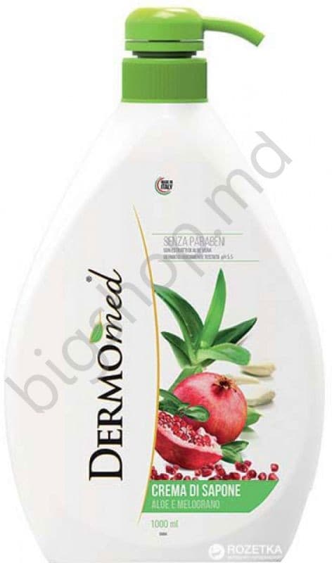 Мыло DERMOMED 1000ml SAPUN CREMA ALOE POMEG.