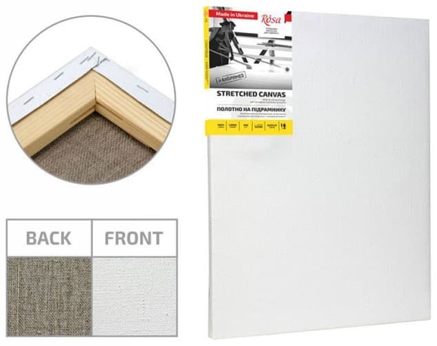 Pânză pentru pictură ROSA 30x40cm, granulatie mare