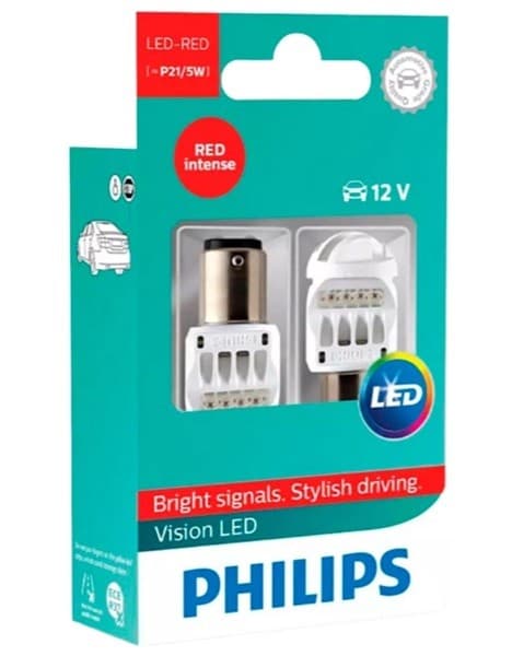Автомобильная лампа Philips P21/5 RED (2 шт.) (12836REDX2)