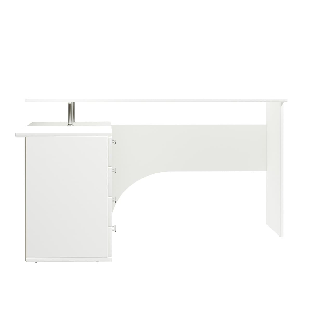 Офисный стол Fabrik Home SK-01 Ясень Белый Левый