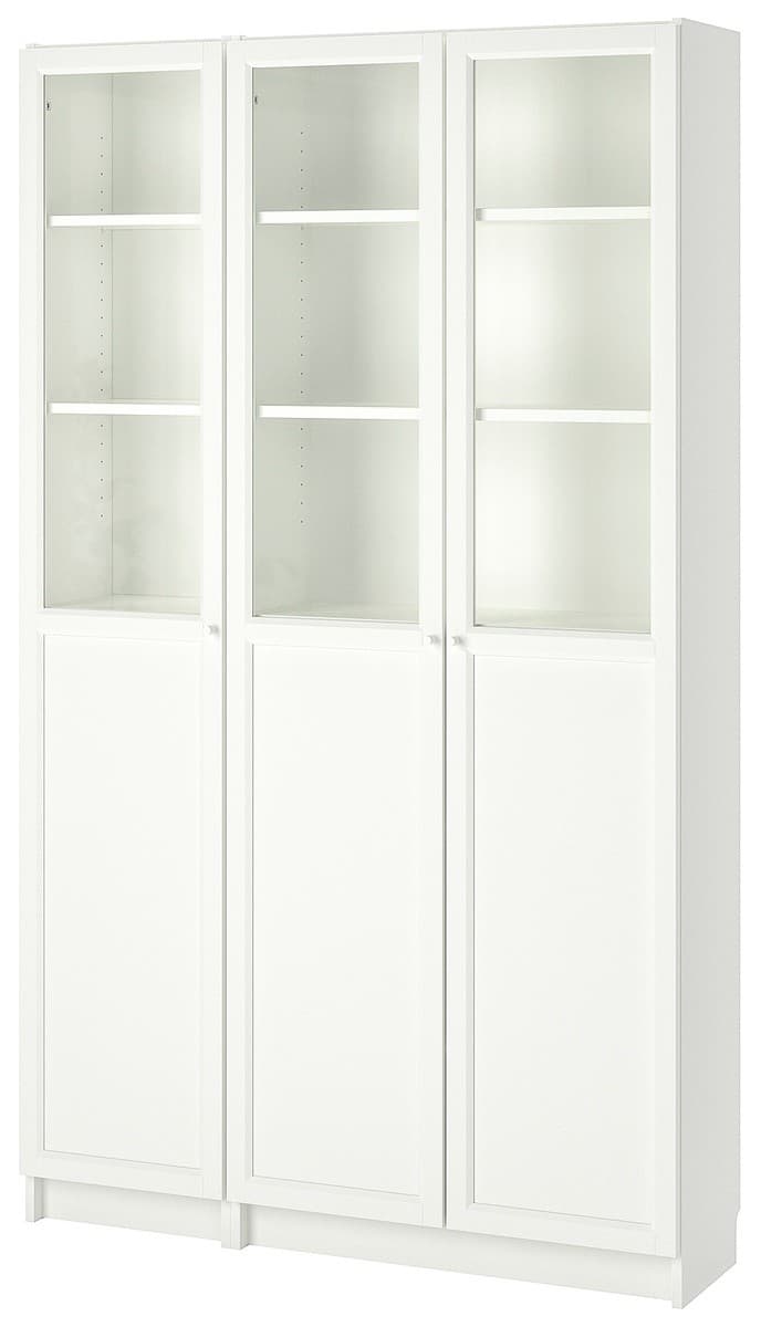 Витрина IKEA Billy / Oxberg White 120x30x202 см