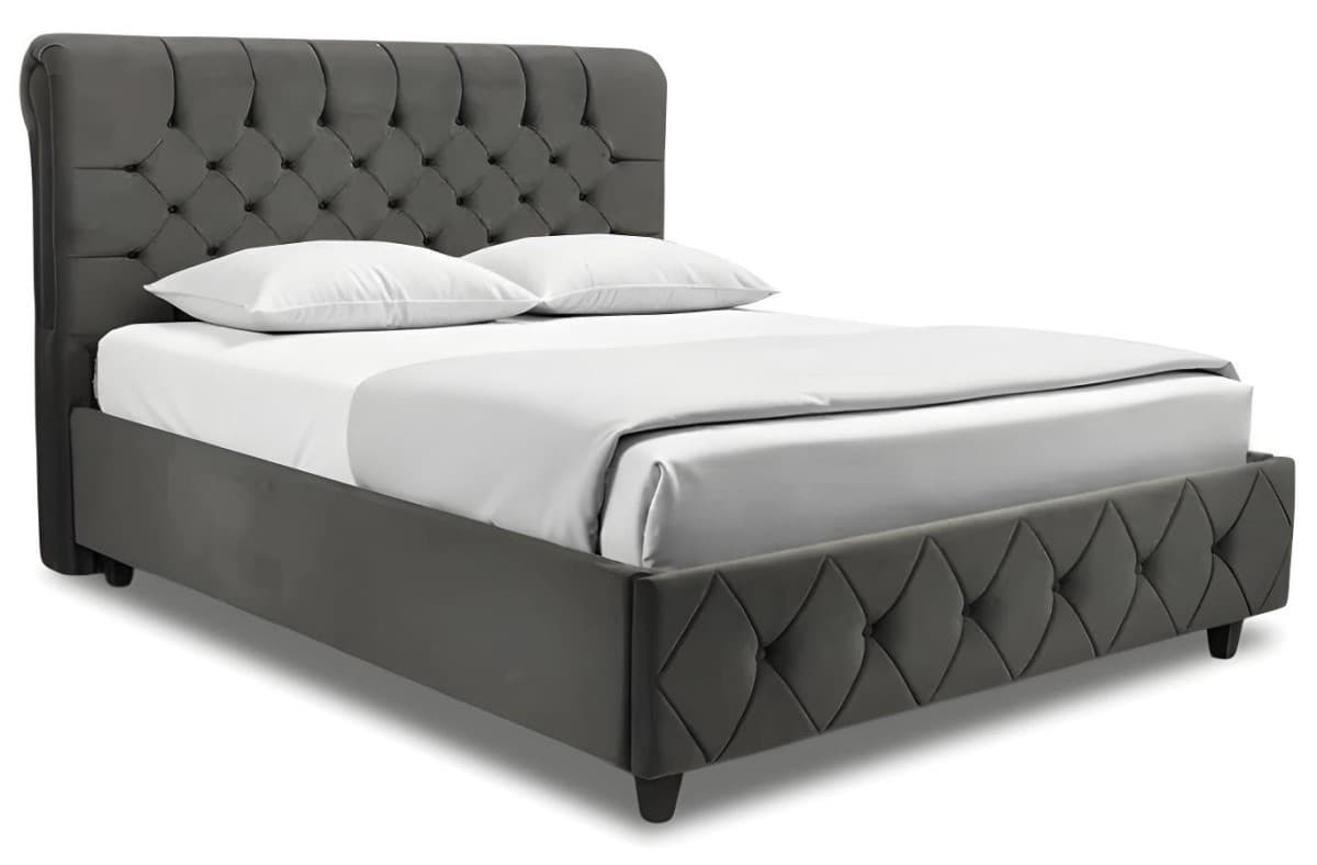 Кровать Alcantara Bianca 160x200 Textile Grey