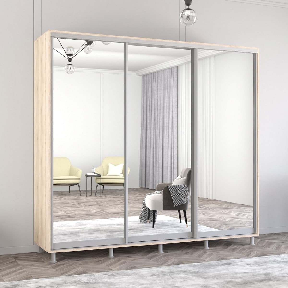 Dulap-Cupe Mobildor Lux Aron 2400 (3025 Sonoma )