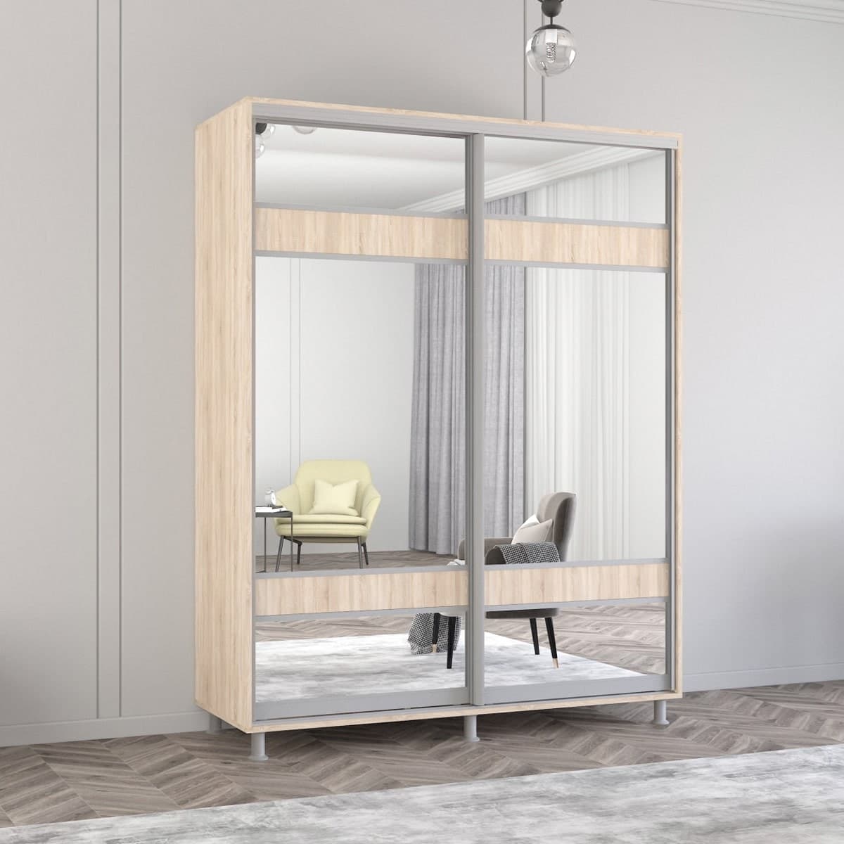 Dulap-Cupe Mobildor Lux Aron K3 1800 (3025 Sonoma )