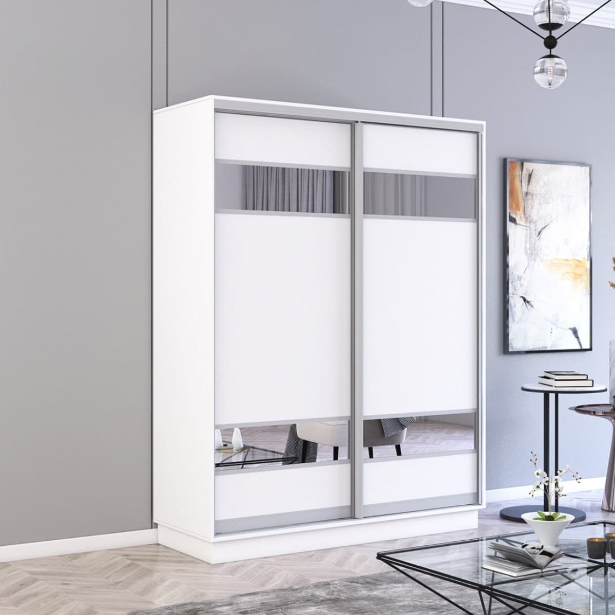 Шкаф-купе Mobildor Lux Fox L 1600 (Alb Briliant 8681)