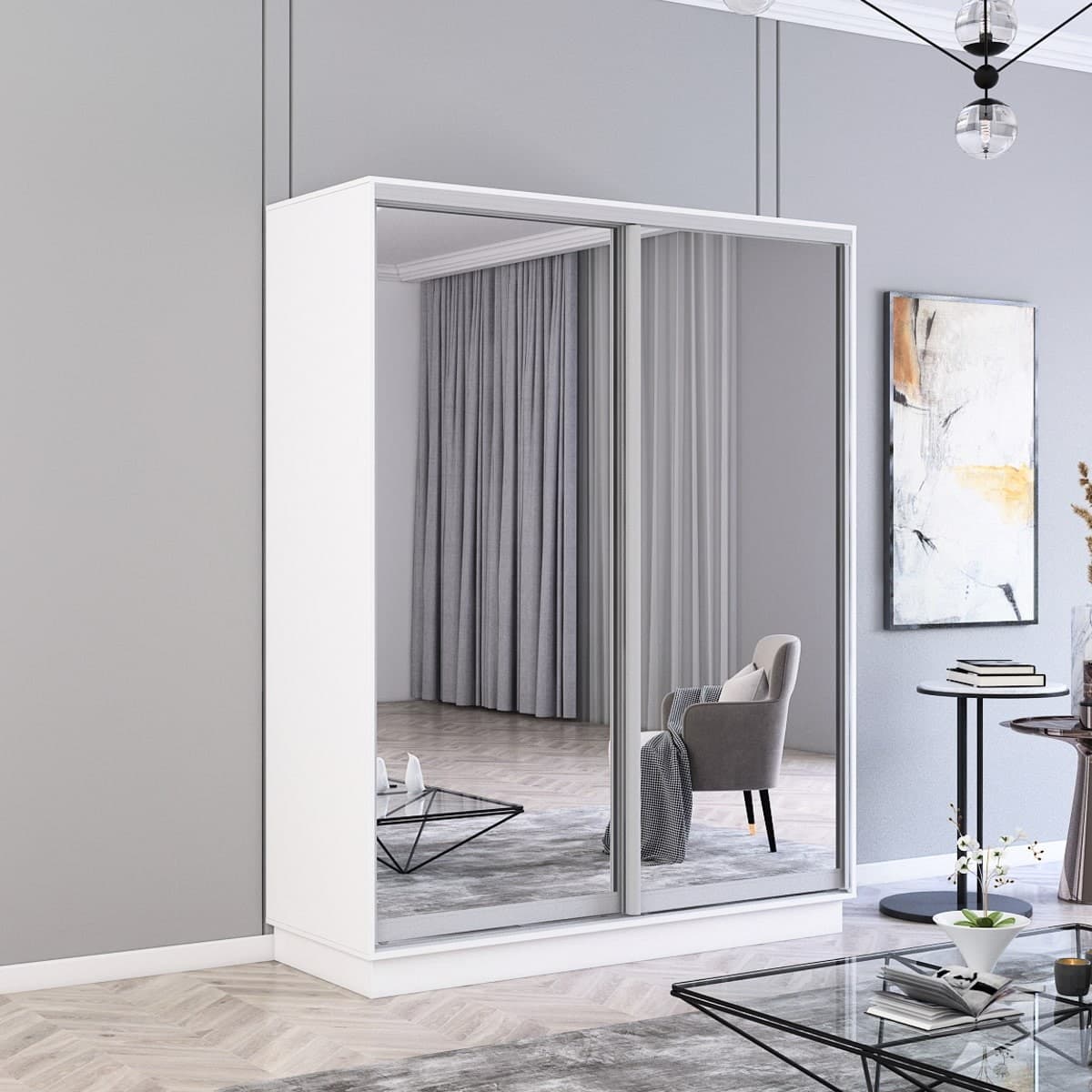 Dulap-Cupe Mobildor Lux Fox 2 L 1600 (Alb Briliant 8681)