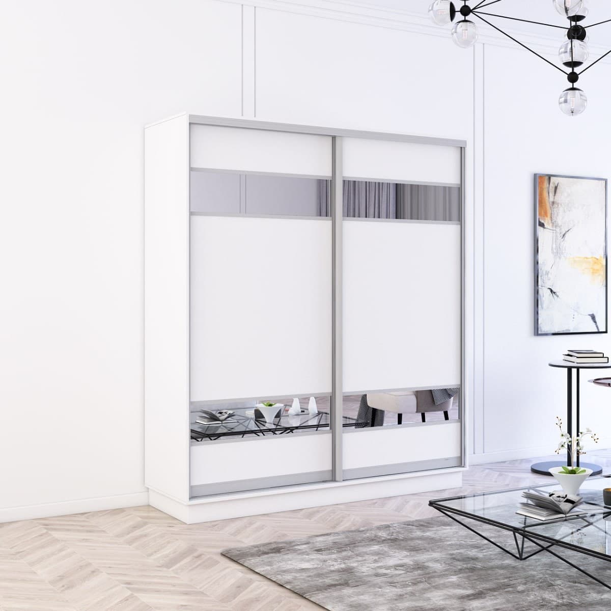Шкаф-купе Mobildor Lux Fox L 1700 (Alb Briliant 8681)