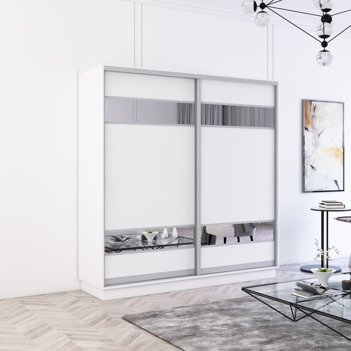 Dulap-Cupe Mobildor Lux Fox L 2100 (Alb Briliant 8681)