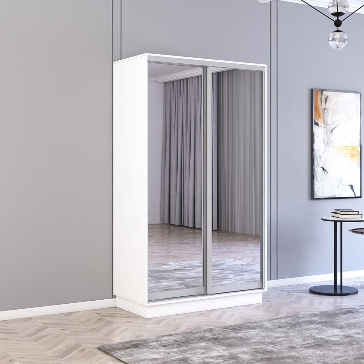 Шкаф-купе Mobildor Lux Fox 2 L 1000 (Alb Briliant 8681)