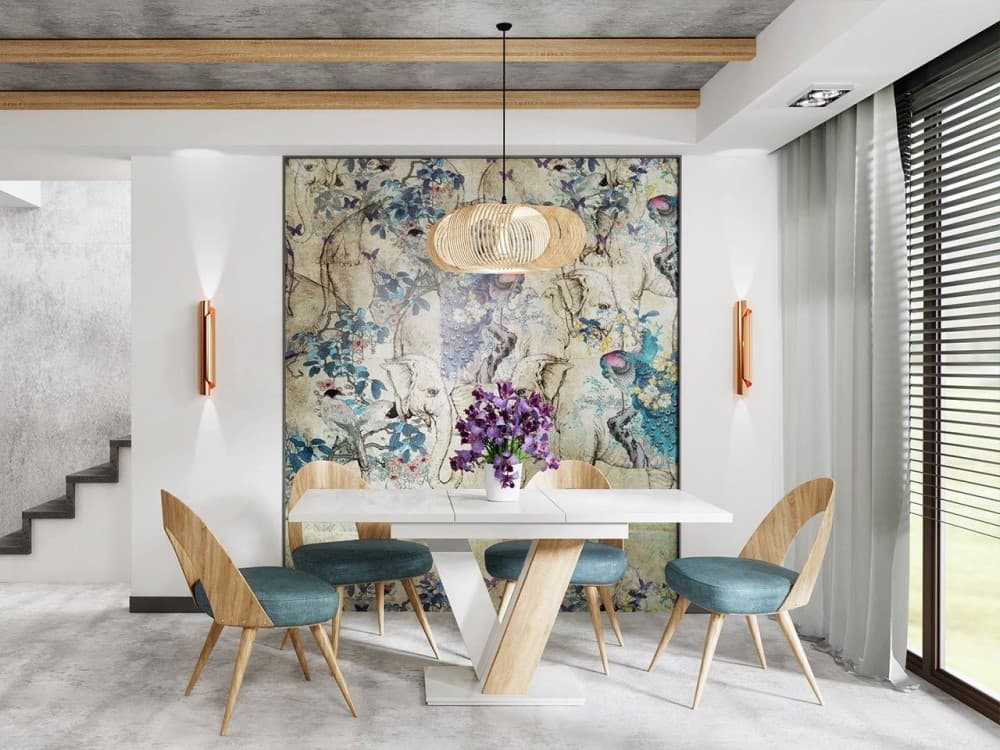 Стол Prospero Masiv (White Gloss/Sonoma Oak)