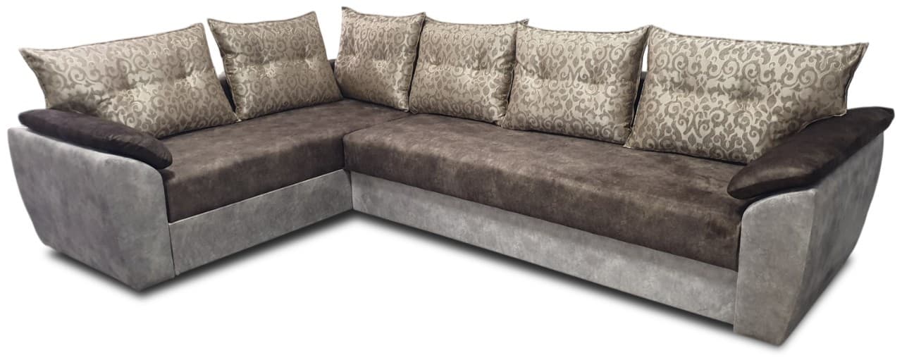 Canapea de colt V-Toms E1M1 Grey/Brown (3x2)