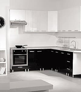 Bucatarie Ambianta Perla White/Black (2.1x2.1 m)