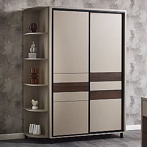Dulap-Cupe Ambianta Cristal 1.6 m sonoma închis