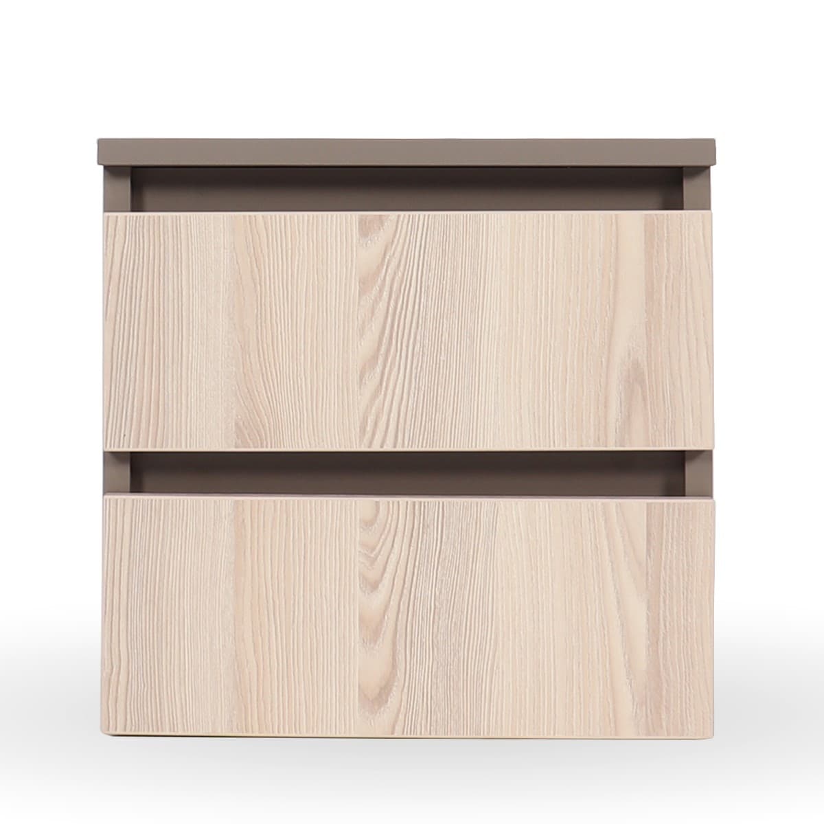 Comoda Andra cu 2 sertare alb/gri inchis (OT-A2XSS-10)