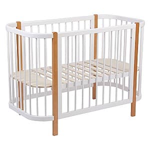 Кроватка Polini Kids Simple 350 White/Natural