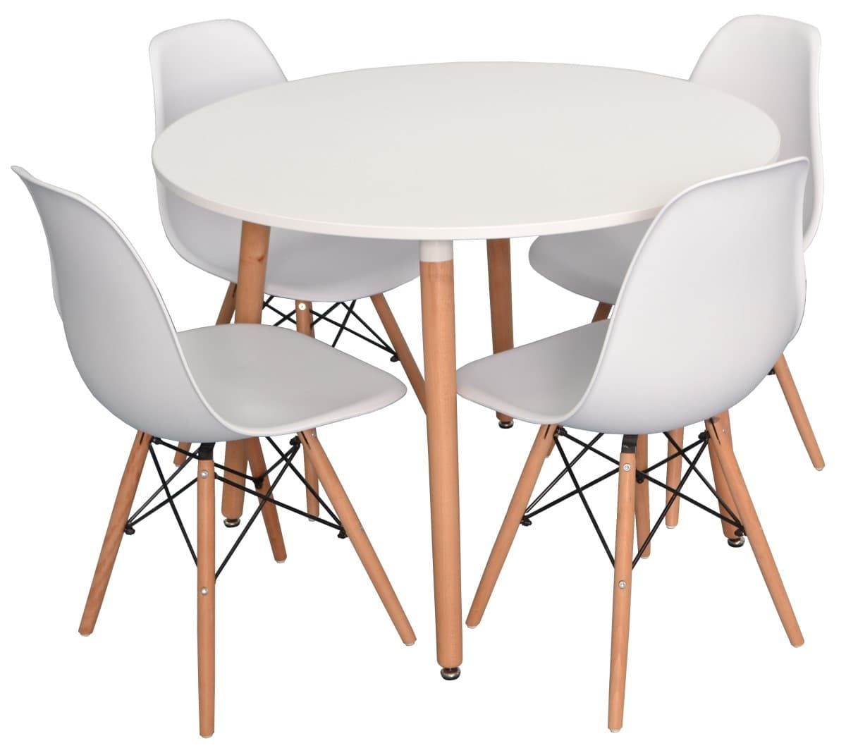 Набор стол и стулья Evelin DT 402-1 + 4 стула LC-021 White