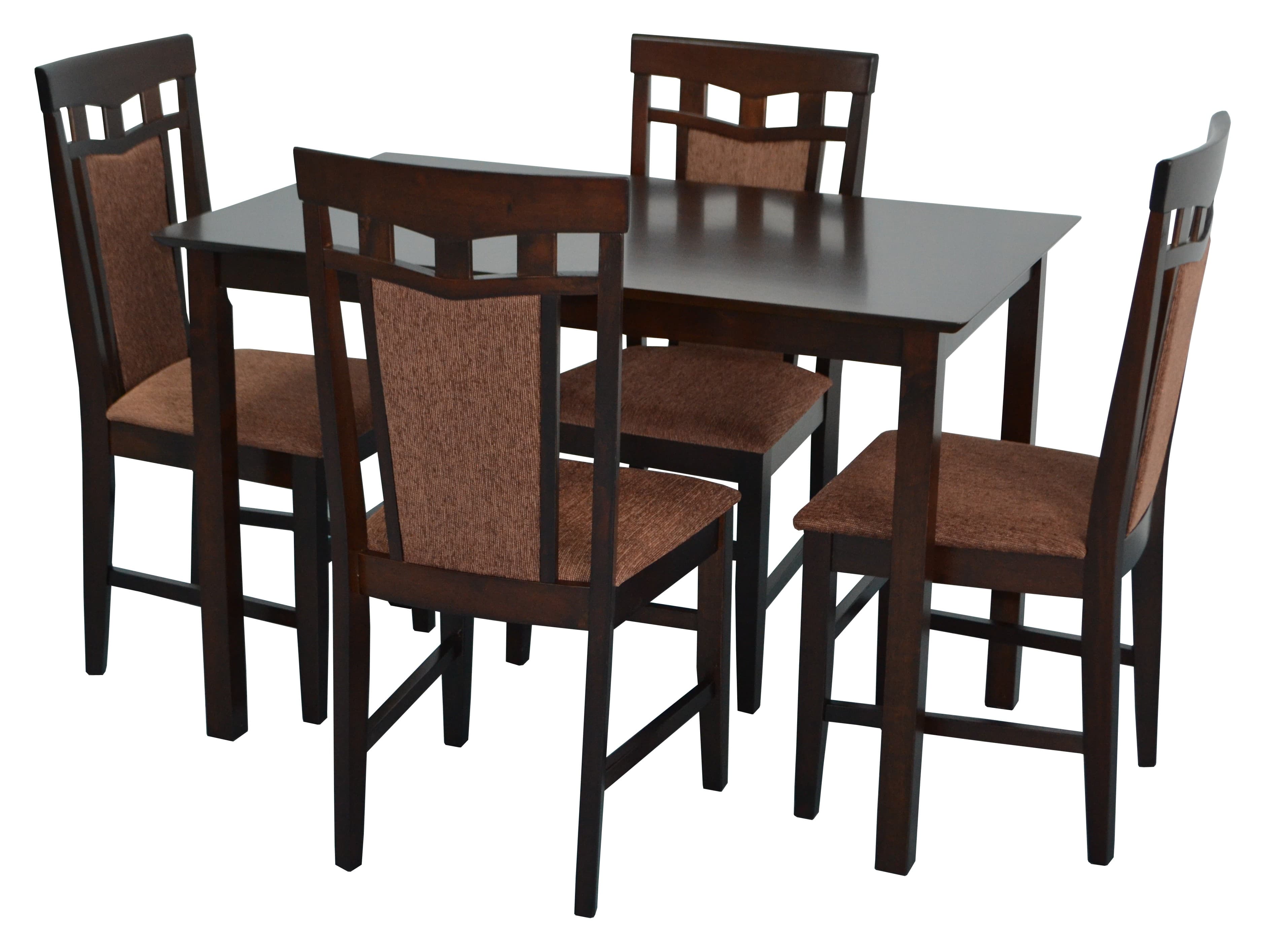 Set de masa cu scaune Evelin Gloria Chocolate + 4 scaune Deppa R Chocolate/F-789 Brown