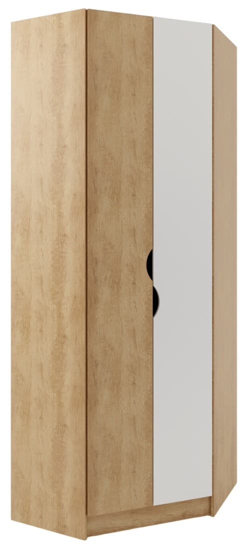 Dulap colt ML Mobila Junior 7 Stejar Auriu/Alb