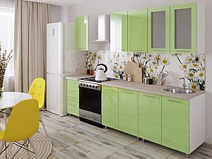 Кухня PS Lena 2 m High Gloss Green