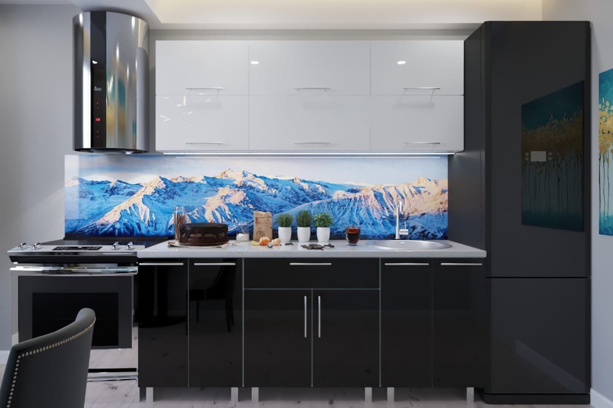 Кухня PS Modern (High Gloss) 1.8m White/Black