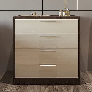 Comoda PS K-80 (4 sertare) Wenge/Chamonix Deschis