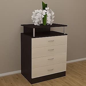 Comoda PS K-2 (4 sertare) (wenge, chamonix deschis)