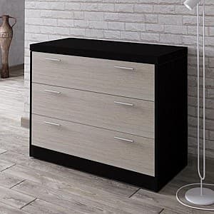 Comoda PS K-100 (3 sertare) wenge/shamoni deschis