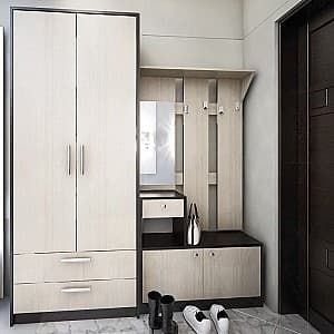 Antreu PS P-1+Dulap S-82(2 sert.) (bară) Wenge/Chamonix deschis