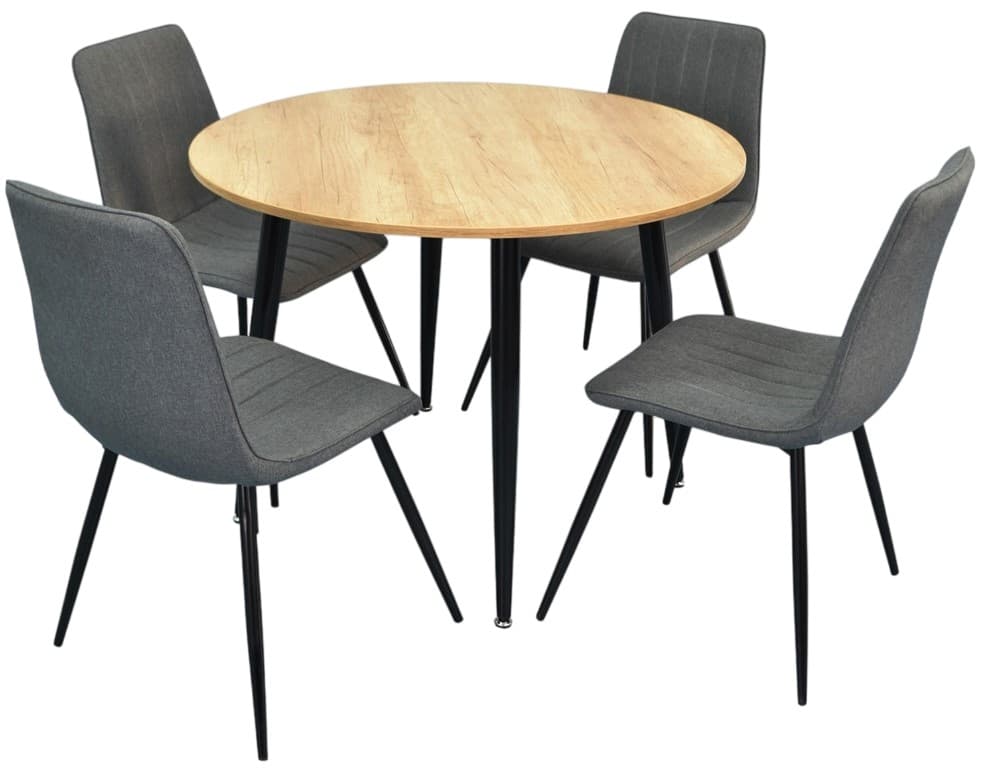 Set de masa cu scaune Evelin DT 402-2+4 scaune XR-154B Grey 5