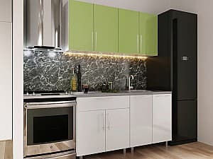 Bucatarie PS Mini (High Gloss) 1.6 m Green/White